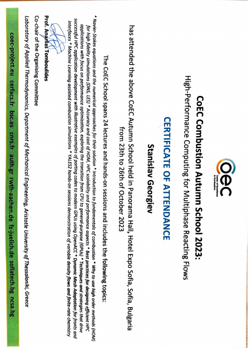 Preview of COEC 2023 certificate
